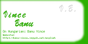 vince banu business card